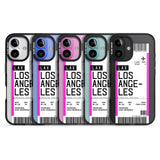 iPhone 16 Pro Max Personalised Los Angeles Boarding Pass Black Impact Phone Case