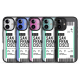 iPhone 16 Pro Max Personalised San Francisco Boarding Pass Black Impact Phone Case