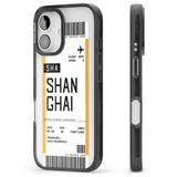 iPhone 16 Pro Max Personalised Shangai Boarding Pass Black Impact Phone Case