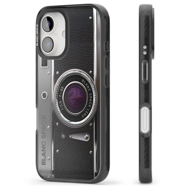 iPhone 16 Pro Max Vintage Retro Classic Camera Black Impact Phone Case