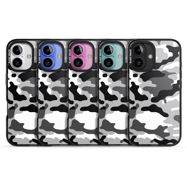 iPhone 16 Pro Max Grey Black Urban Camo Black Impact Phone Case