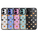 iPhone 16 Pro Max Cute Cat Face Transparent Black Impact Phone Case