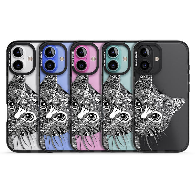 iPhone 16 Pro Max Henna Cat Black Impact Phone Case