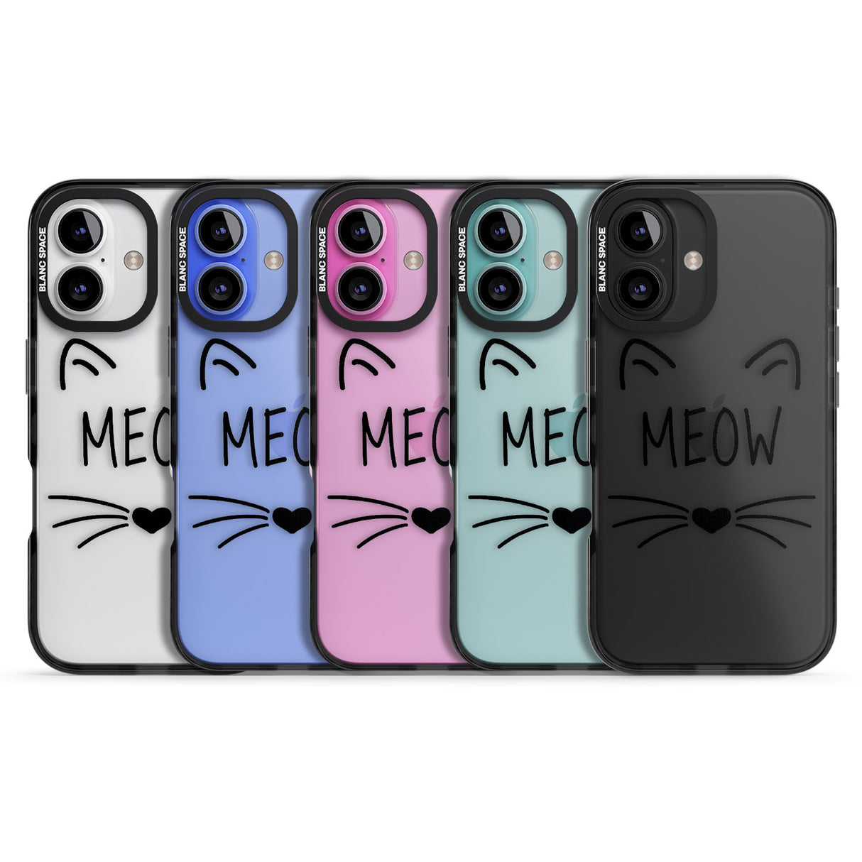 iPhone 16 Pro Max Cat Whiskers Black Impact Phone Case