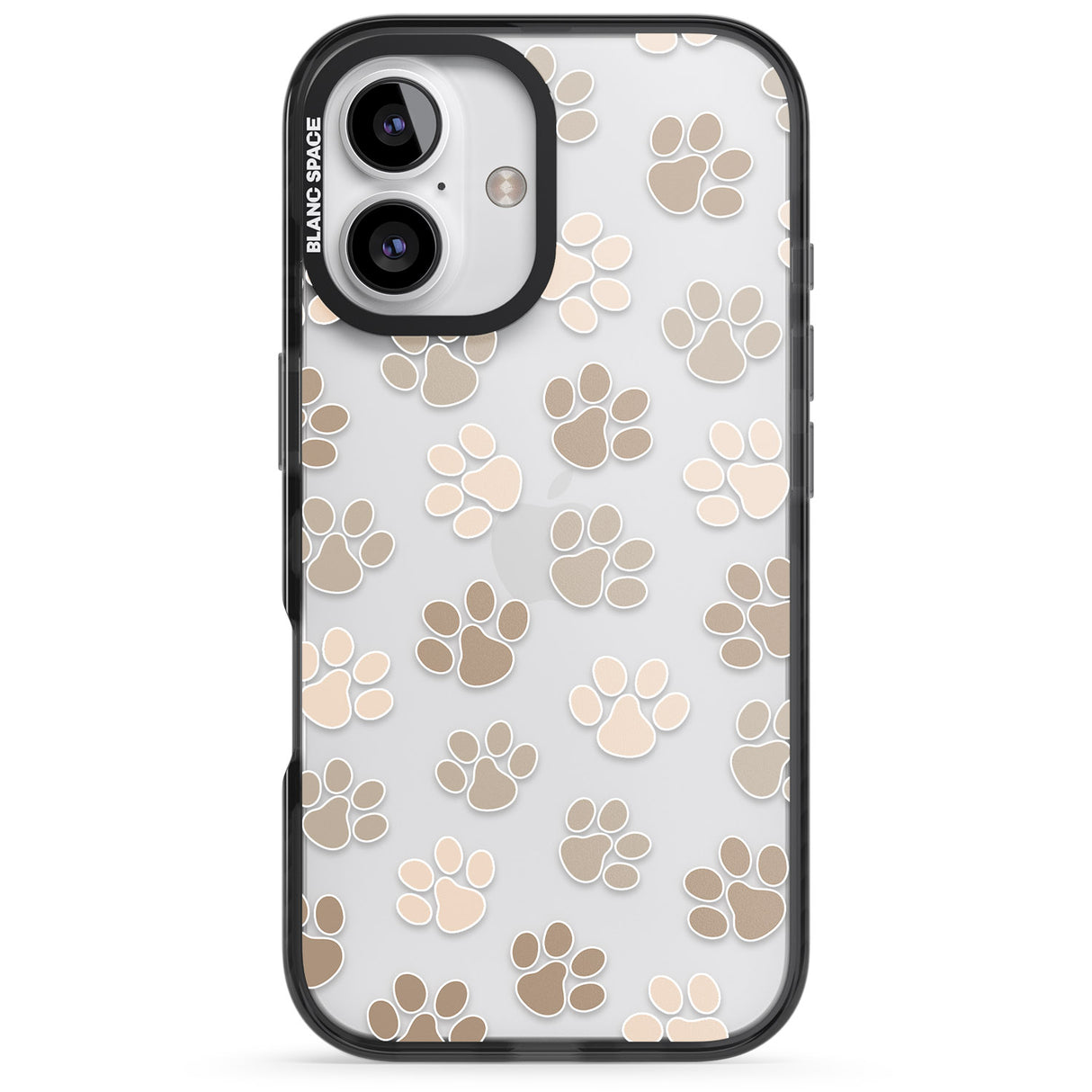 iPhone 16 Pro Max Paw Prints Black Impact Phone Case