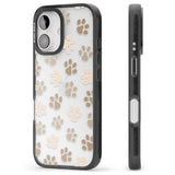 iPhone 16 Pro Max Paw Prints Black Impact Phone Case