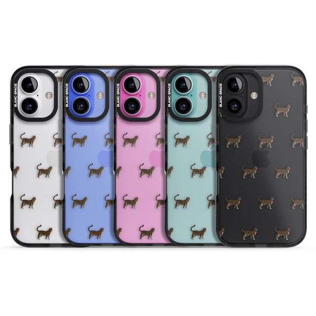 iPhone 16 Pro Max Bengal Cat Pattern Black Impact Phone Case