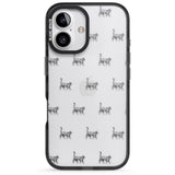 iPhone 16 Pro Max British Shorthair Cat Pattern Black Impact Phone Case