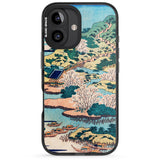 iPhone 16 Pro Max Coastal Community by Katsushika Hokusai Black Impact Phone Case