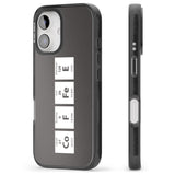 iPhone 16 Pro Max Coffee Element (Grey) Black Impact Phone Case