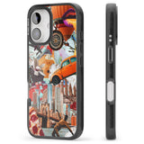 iPhone 16 Pro Max Vintage Collage: New York Mix Black Impact Phone Case