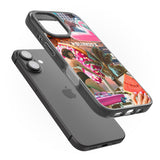 iPhone 16 Pro Max Vintage Collage: Hollywood Mix Black Impact Phone Case