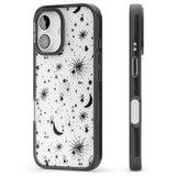 iPhone 16 Pro Max Moons & Stars Black Impact Phone Case