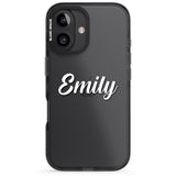 iPhone 16 Pro Max Personalised Clear Text 1B Black Impact Phone Case