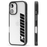 iPhone 16 Pro Max Personalised Clear Text 4A Black Impact Phone Case