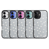 iPhone 16 Pro Max Painted Daisy Blue-Grey Cute Black Impact Phone Case