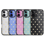 iPhone 16 Pro Max Daisy Pattern Transparent Cute Floral Black Impact Phone Case