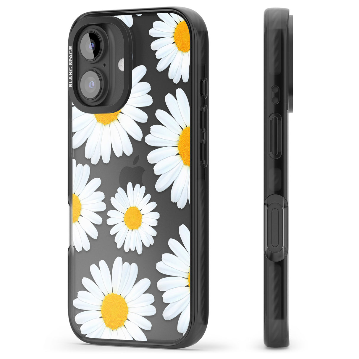 iPhone 16 Pro Max Summer Daisy Black Impact Phone Case