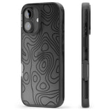 iPhone 16 Pro Max Damascus Steel Black Impact Phone Case