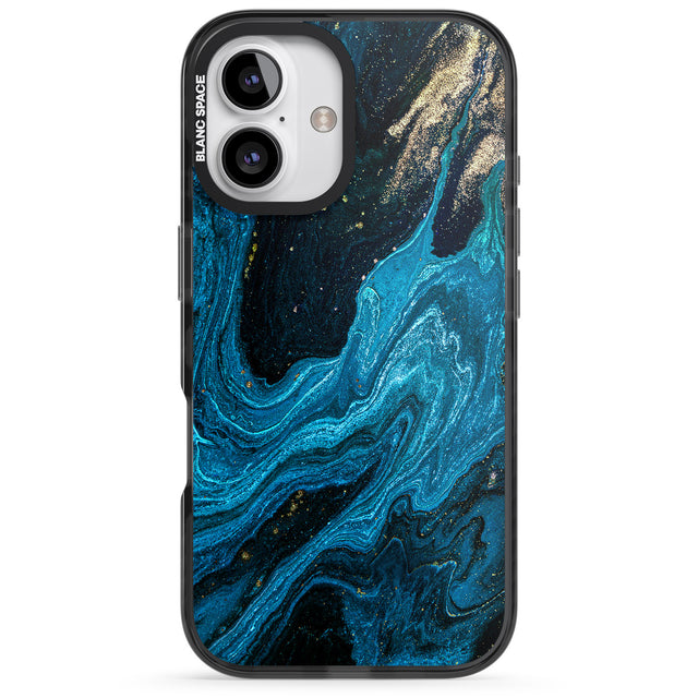 iPhone 16 Pro Max Saphire Lagoon Black Impact Phone Case