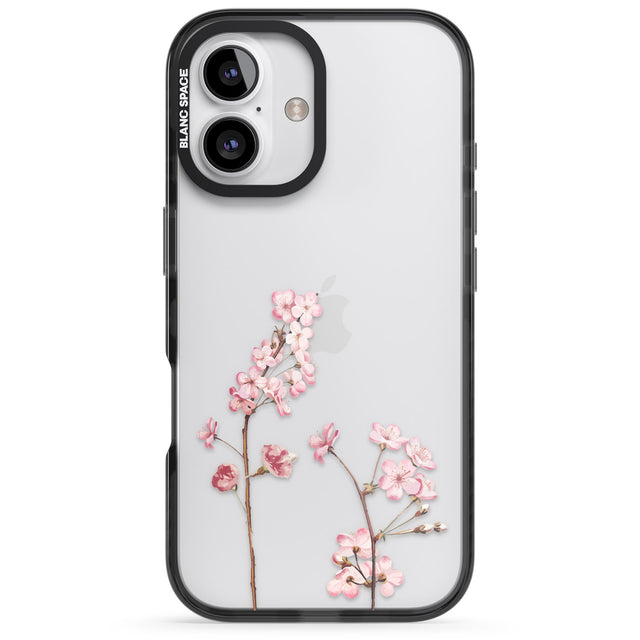 iPhone 16 Pro Max Blossom Flower Black Impact Phone Case