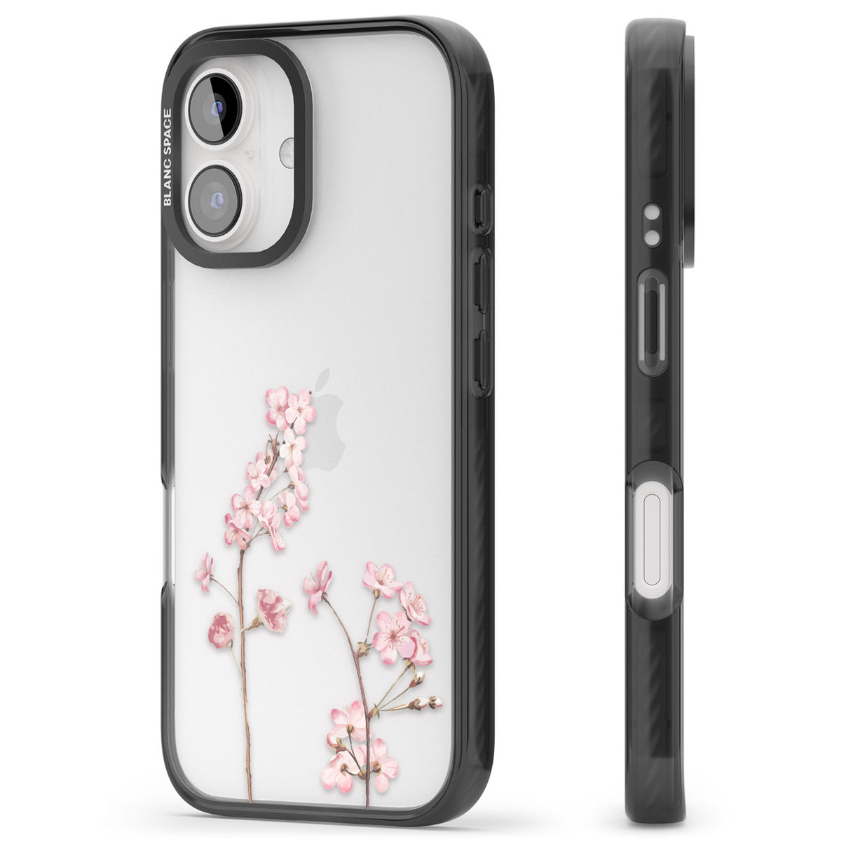 iPhone 16 Pro Max Blossom Flower Black Impact Phone Case