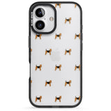 iPhone 16 Pro Max Airedale Terrier Dog Pattern Clear Black Impact Phone Case