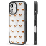 iPhone 16 Pro Max Golden Retriever Dog Pattern Clear Black Impact Phone Case