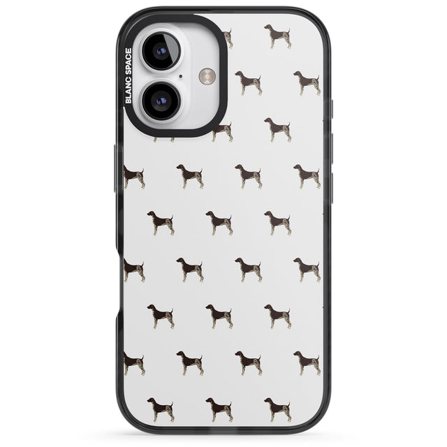 iPhone 16 Pro Max German Shorthaired Pointer Dog Pattern Black Impact Phone Case