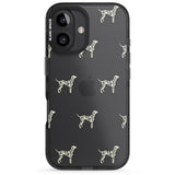 iPhone 16 Pro Max Dalmation Dog Pattern Clear Black Impact Phone Case