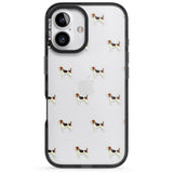 iPhone 16 Pro Max Beagle Dog Pattern Clear Black Impact Phone Case