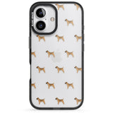 iPhone 16 Pro Max Border Terrier Dog Pattern Clear Black Impact Phone Case