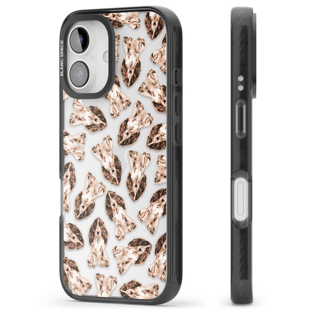 iPhone 16 Pro Max Cocker Spaniel (Brown) Watercolour Dog Pattern Black Impact Phone Case