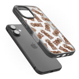 iPhone 16 Pro Max Cockapoo (Brown) Watercolour Dog Pattern Black Impact Phone Case