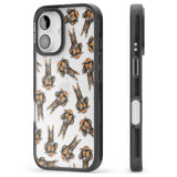 iPhone 16 Pro Max Doberman Watercolour Dog Pattern Black Impact Phone Case