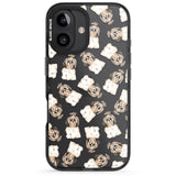 iPhone 16 Pro Max Shih tzu (Long Hair) Watercolour Dog Pattern Black Impact Phone Case