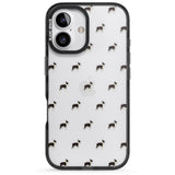 iPhone 16 Pro Max Boston Terrier Dog Pattern Clear Black Impact Phone Case