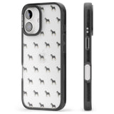 iPhone 16 Pro Max Schnauzer Dog Pattern Clear Black Impact Phone Case