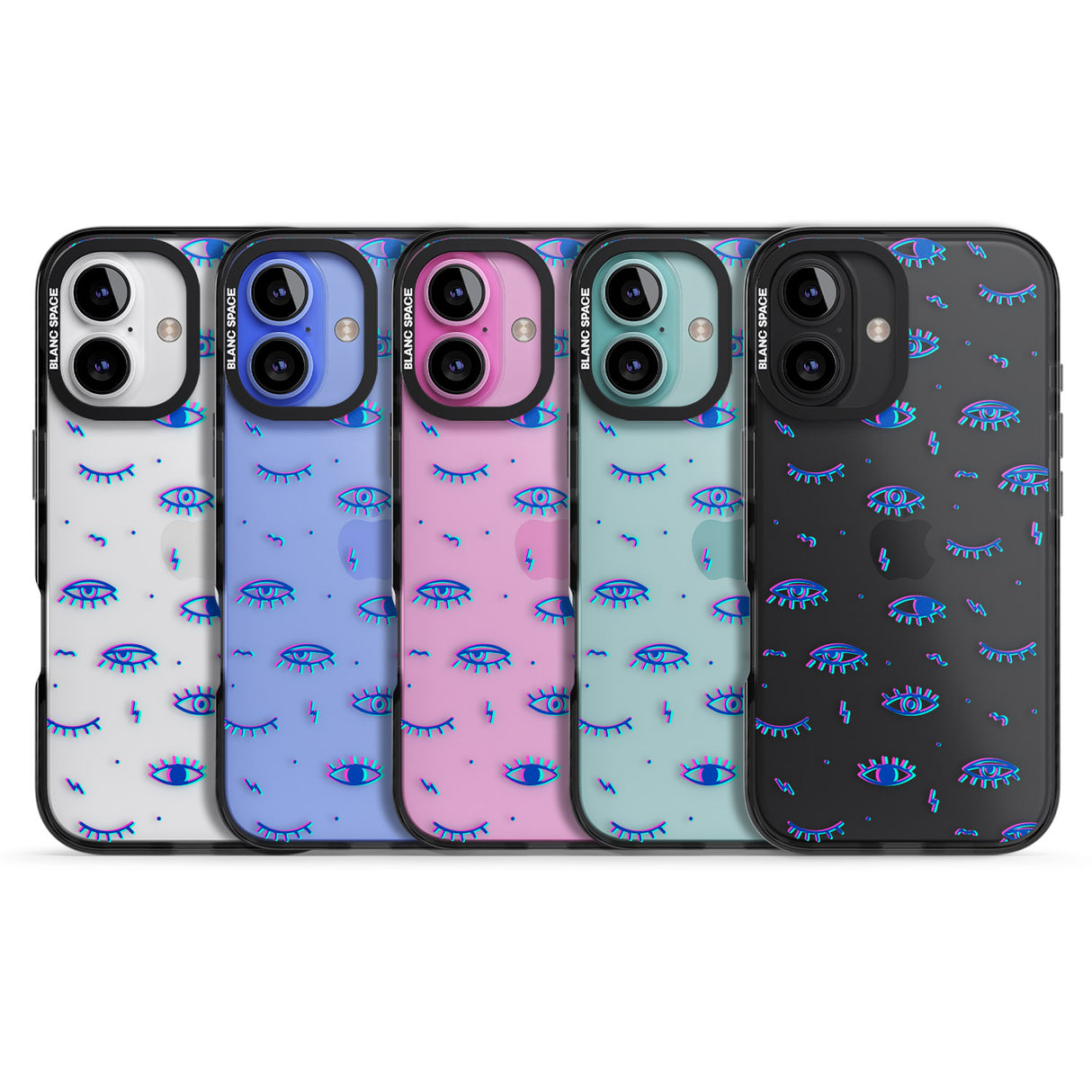 iPhone 16 Pro Max Duotone Psychedelic Eyes Black Impact Phone Case