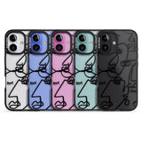 iPhone 16 Pro Max Abstract Continuous Line Faces Black on Clear Black Impact Phone Case