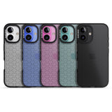 iPhone 16 Pro Max Abstract Lines: Scalloped Pattern Black Impact Phone Case