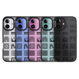 iPhone 16 Pro Max Abstract Lines: Mixed Pattern #1 Black Impact Phone Case