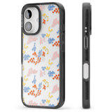 iPhone 16 Pro Max Small Flower Mix: Transparent Black Impact Phone Case