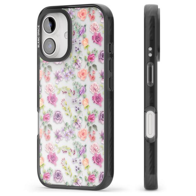 iPhone 16 Pro Max Sunday Flowers Black Impact Phone Case