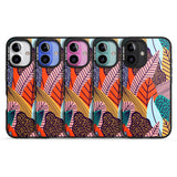 iPhone 16 Pro Max Abstract Leaves Black Impact Phone Case