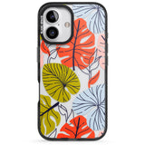 iPhone 16 Pro Max Retro Leaves Black Impact Phone Case