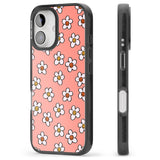 iPhone 16 Pro Max Peachy Daisy Smiles Black Impact Phone Case