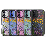 iPhone 16 Pro Max Wild Flower Stripe Design Black Impact Phone Case