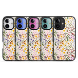 iPhone 16 Pro Max Wildflower & Leaves Cluster Design - Cream Black Impact Phone Case