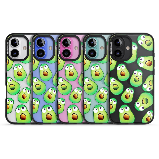 iPhone 16 Pro Max Shocked Avocados Black Impact Phone Case